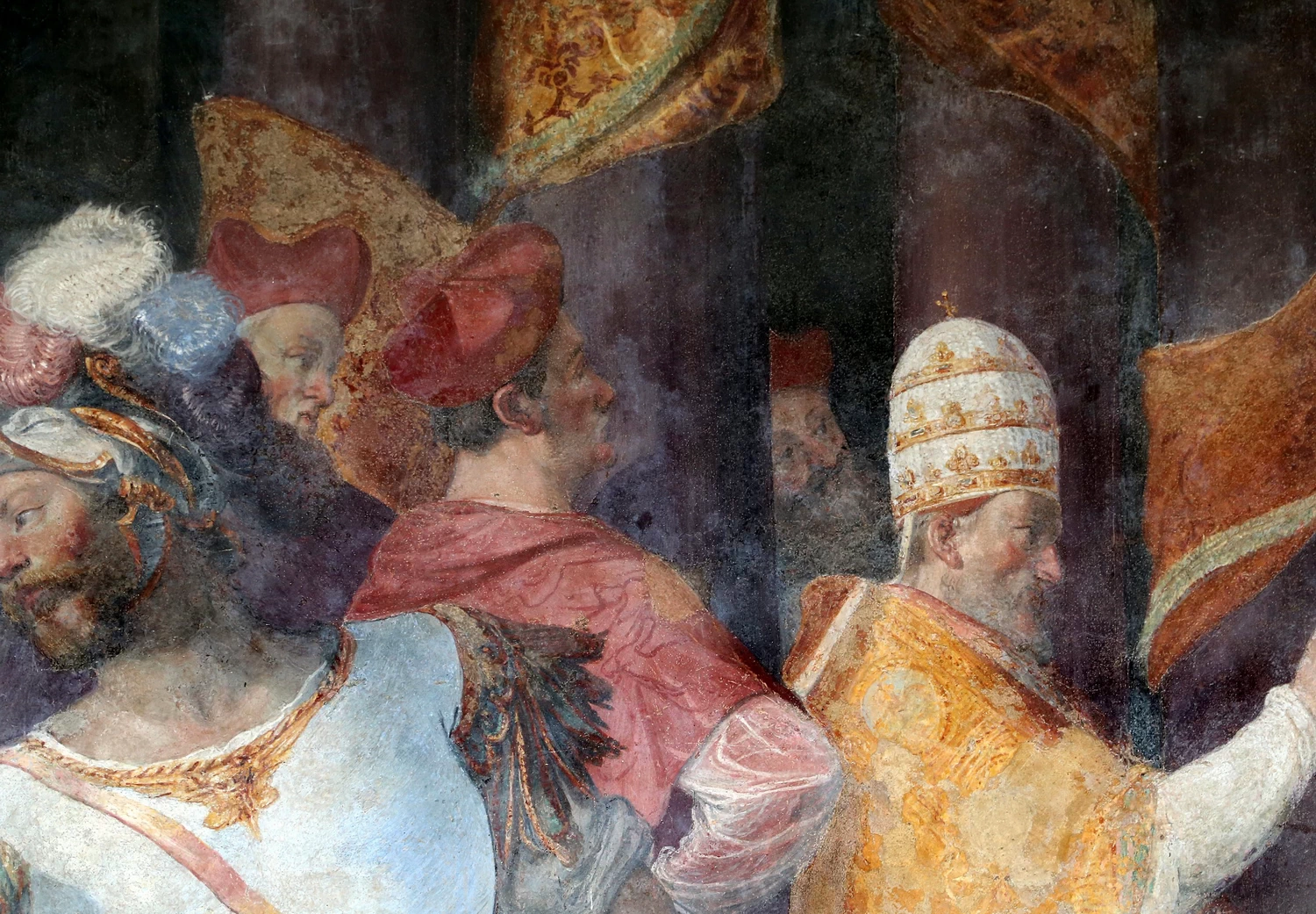 Onorio III conferma la regola domenicana - Chiostro Grande in Santa Maria Novella, dettaglio 1